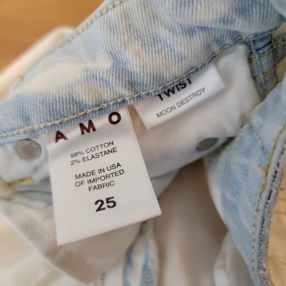 AMO x Revolve Twist Skinny Jean – Moon Destroy Distressed, Size 25 - Picture 4 of 16